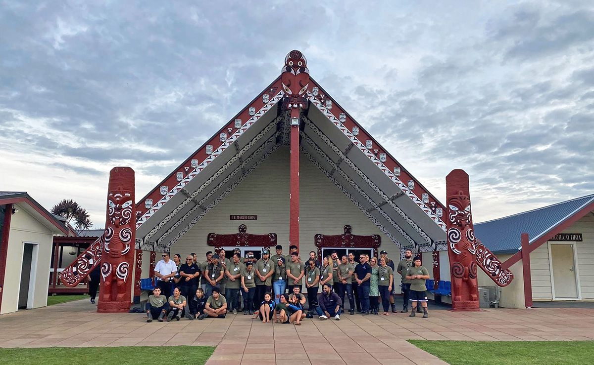 The Pūniu River Care team at Mangatoatoa Marae