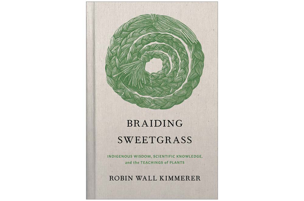 Image of the cover of the book Braiding Sweetgrass by Robin Wall Kimmerer