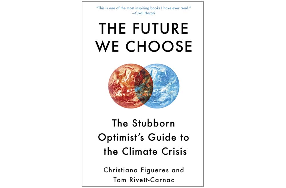 Image of the cover of the book The Future We Choose by Christiana Figueres and Tom Rivett-Carnac