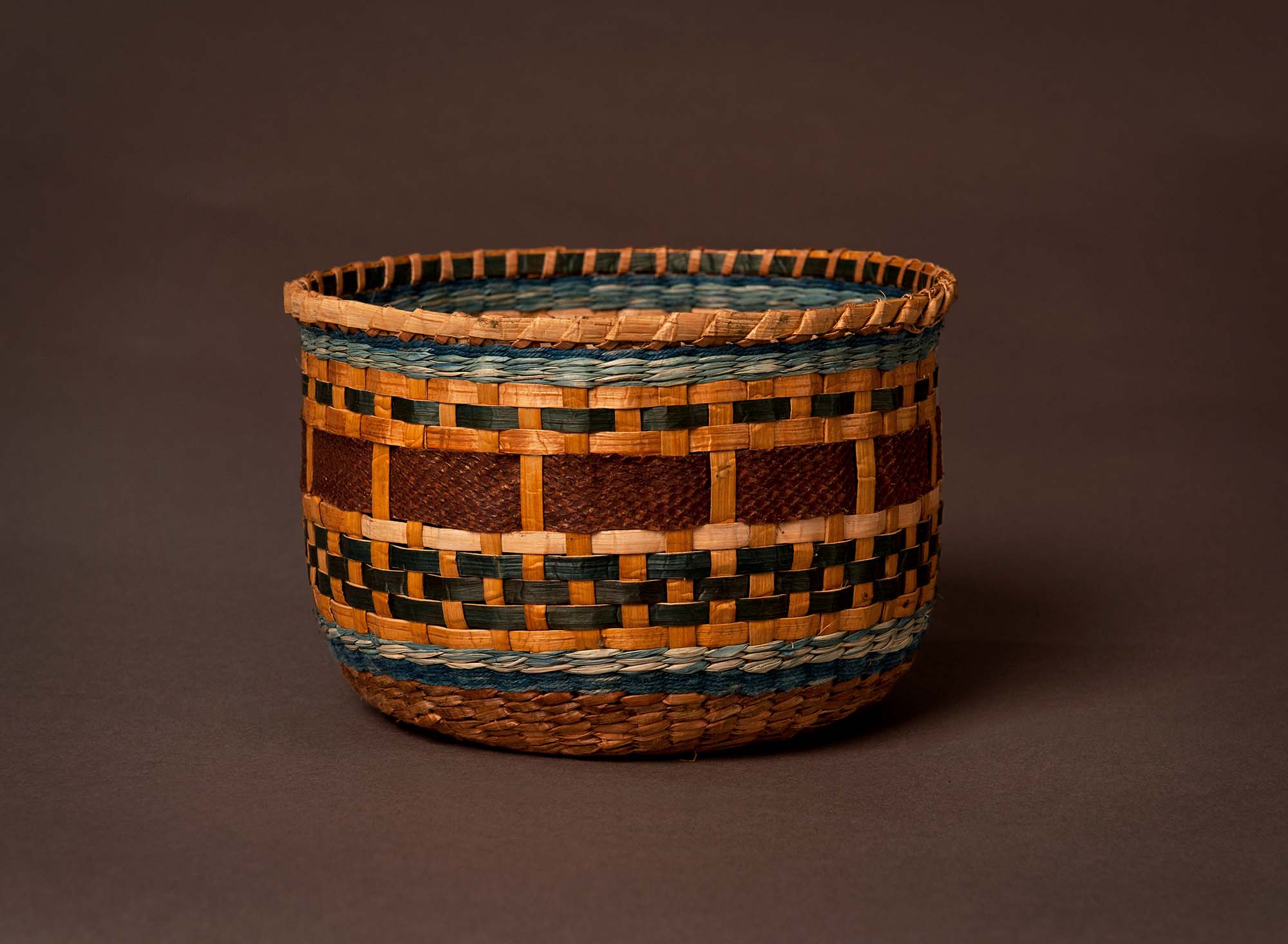 A basket woven from natural materials